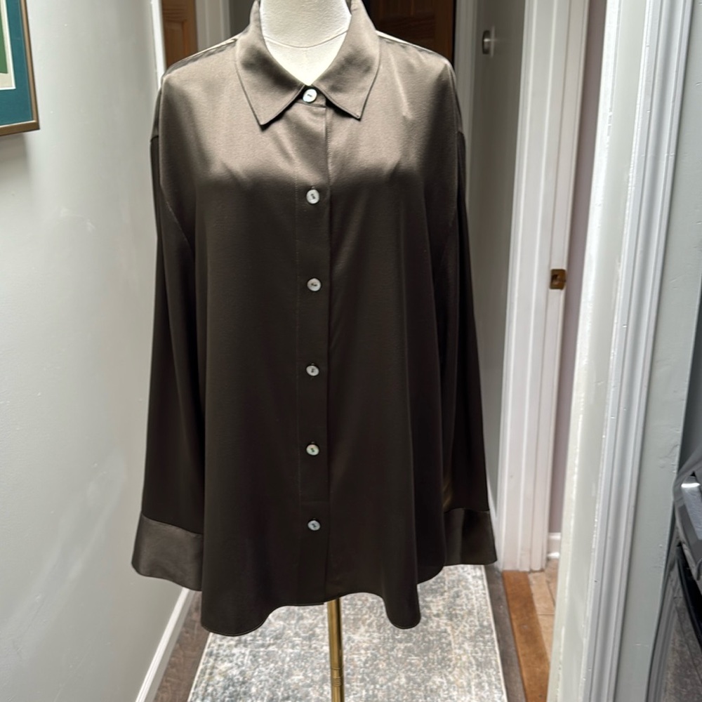 Vince silk blouse in brown